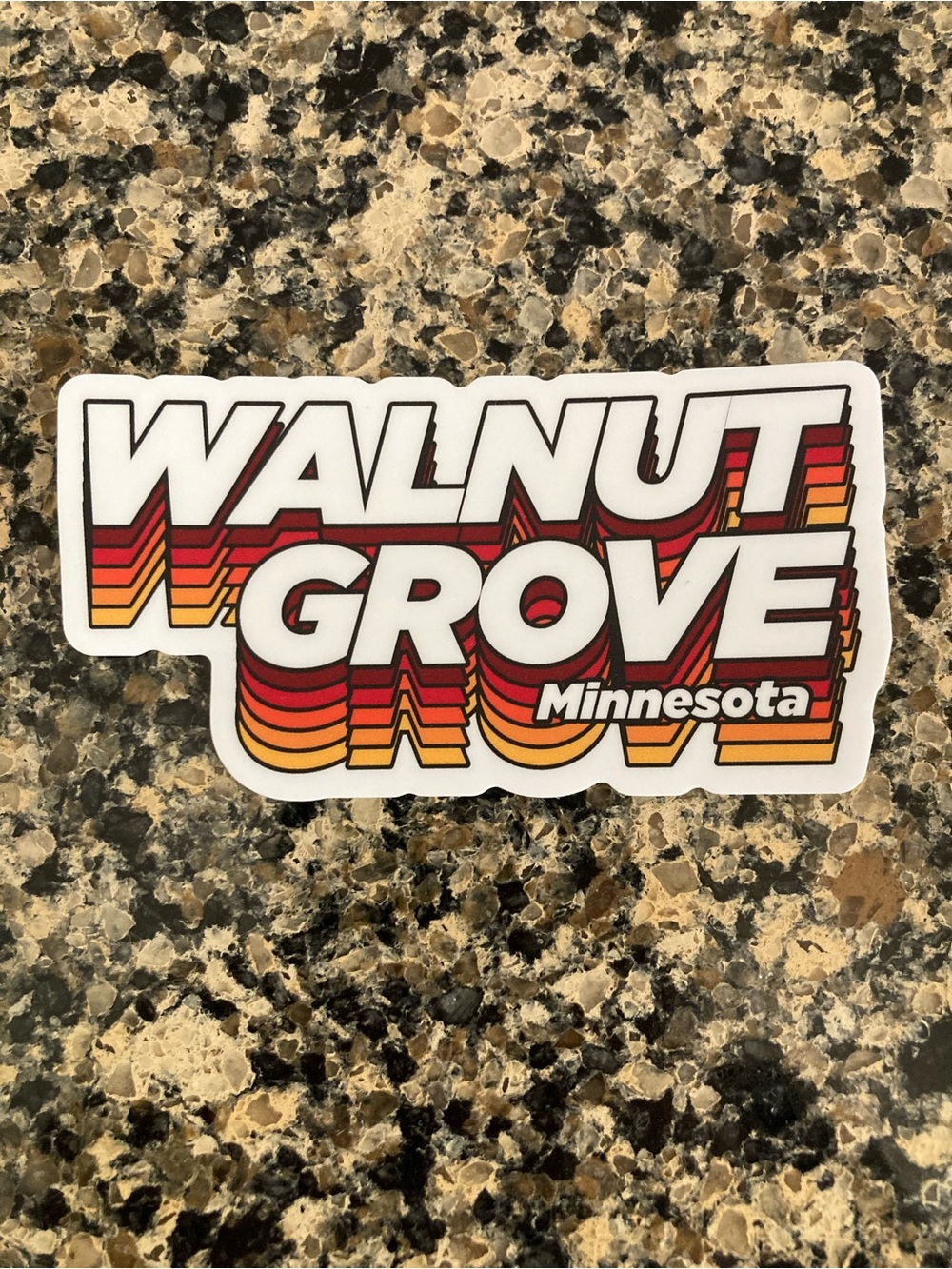 Walnut Grove Minnesota Vinyl Sticker - childhood home of Laura Ingalls Wilder
